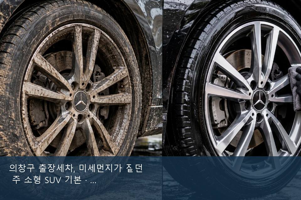 의창구 출장세차, 미세먼지가 짙던 주 소형 SUV 기본 · 방문 전에 확인한 것